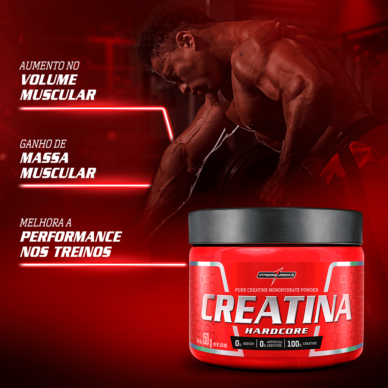 Creatina 100% Pura 150g Hardcore