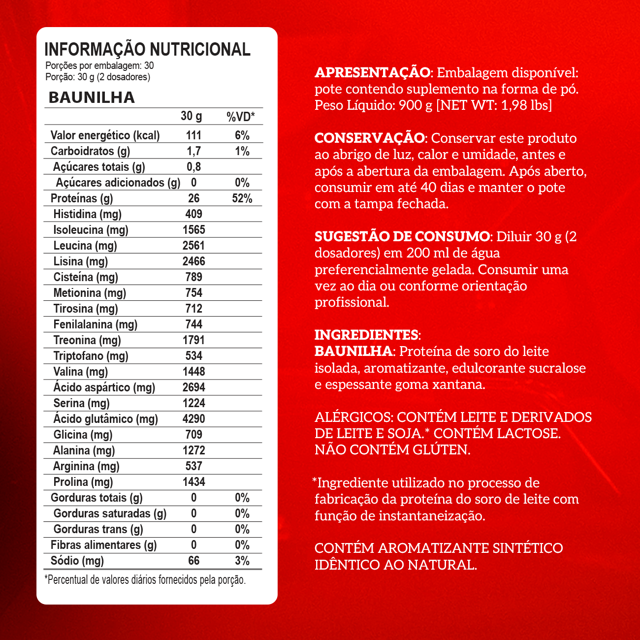 Whey Protein Isolado 900g