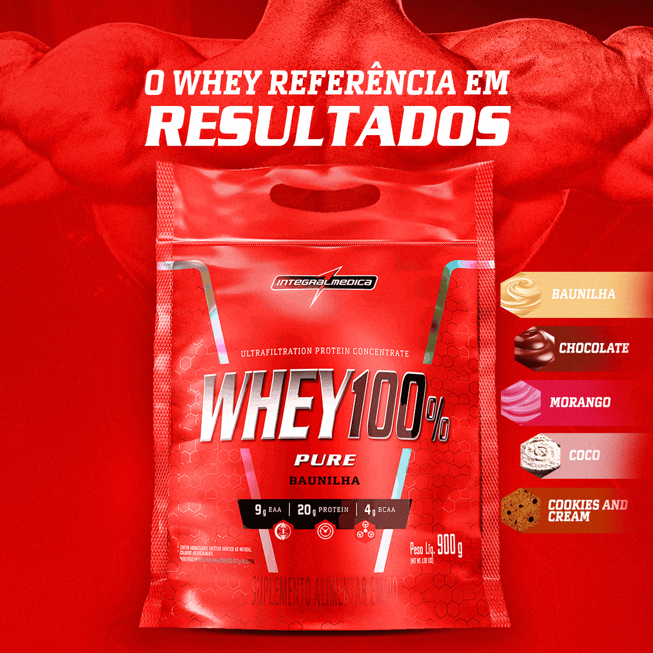 Whey Protein Concentrado Pouch 900g